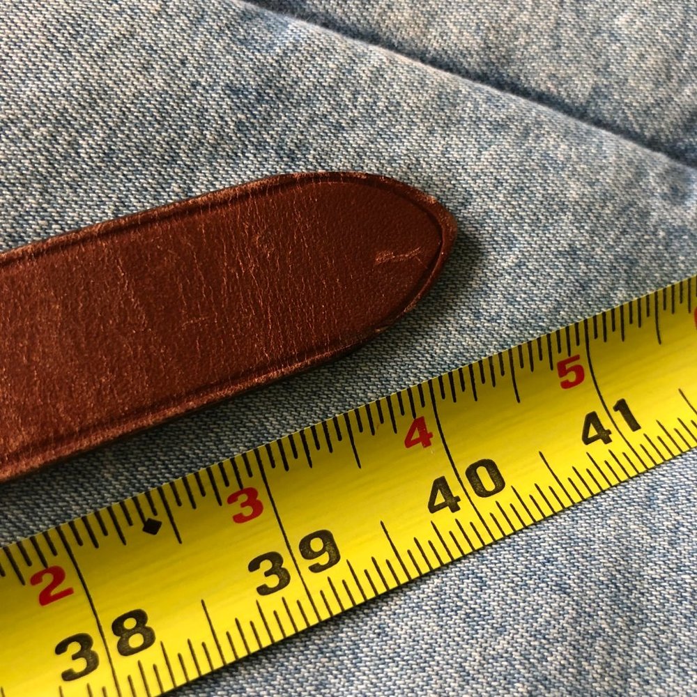 POLO Ralph Lauren Vintage Brass Logo Buckle Belt - Picture 7 of 10
